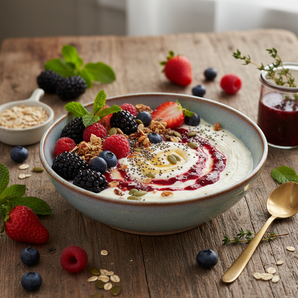 Berry Blitz Quark Power Bowl
