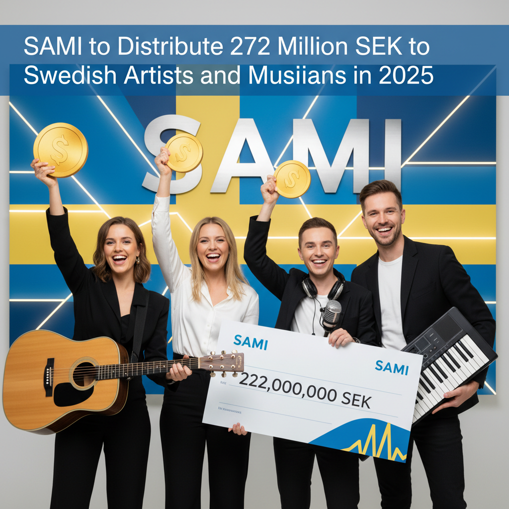 SAMI to Distribute 272 Million SEK to Swedish Artists and Musicians in 2025