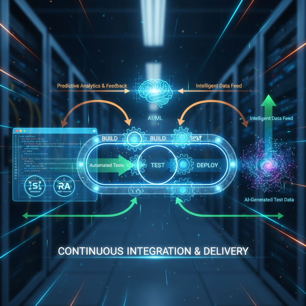 CI/CD pipeline integrating Java, Selenium, REST Assured, and AI-driven test data