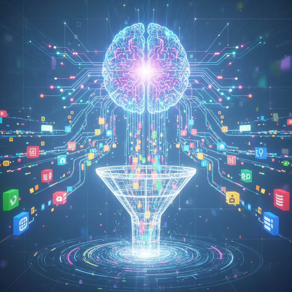 AI brain generating structured test data