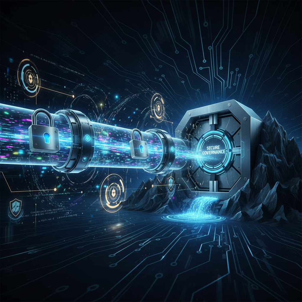 Secure data flow with encryption symbols