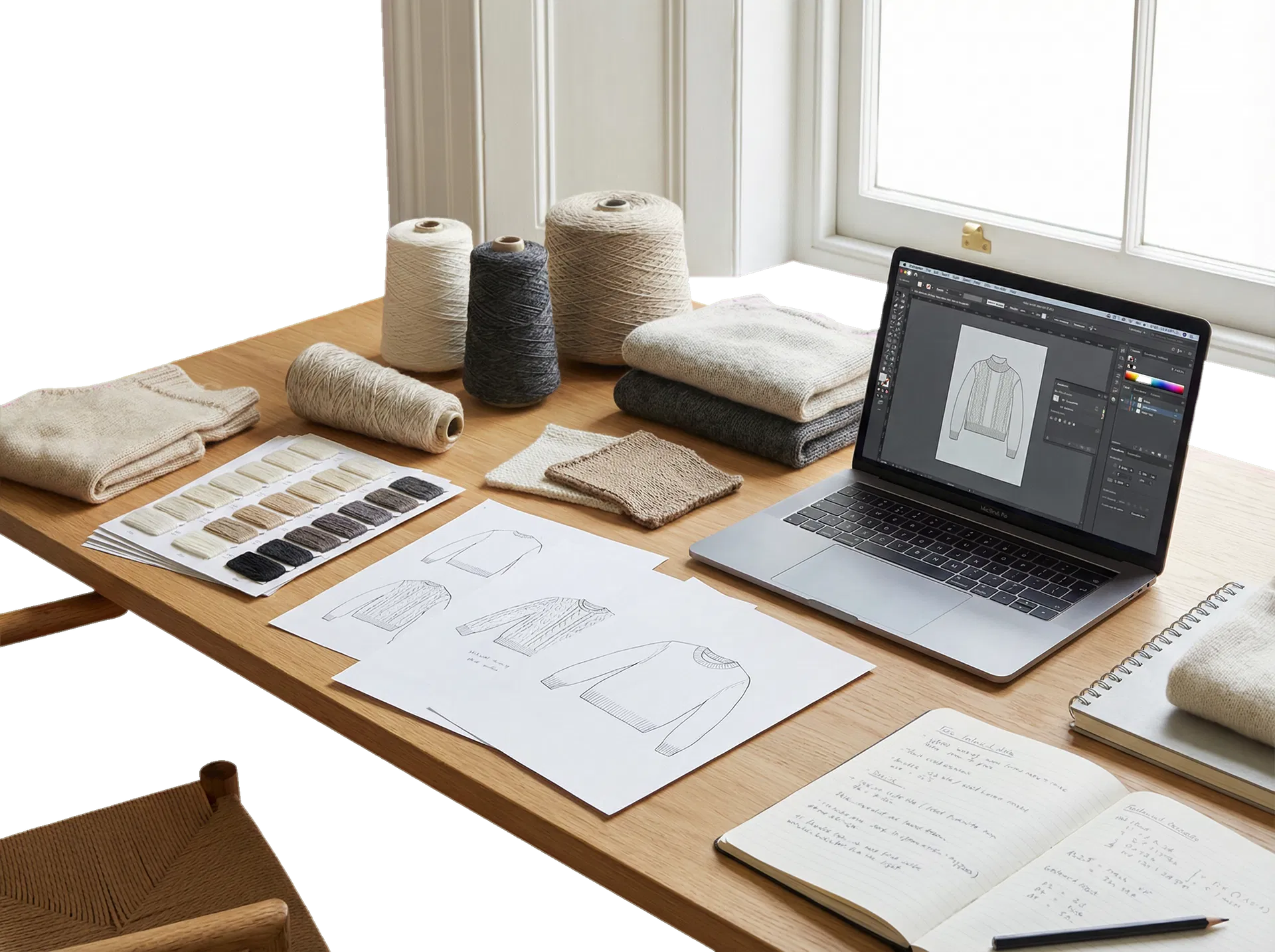 Premium knitwear development studio placeholder visual for Rui Yun