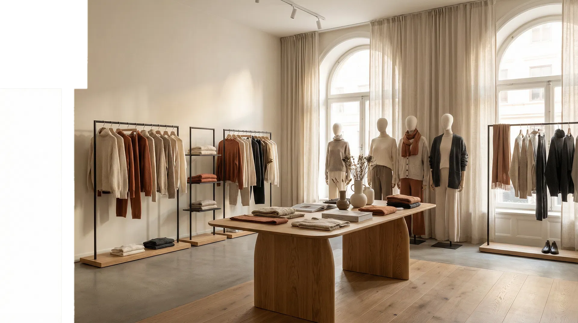 Premium knitwear showroom placeholder visual for Rui Yun