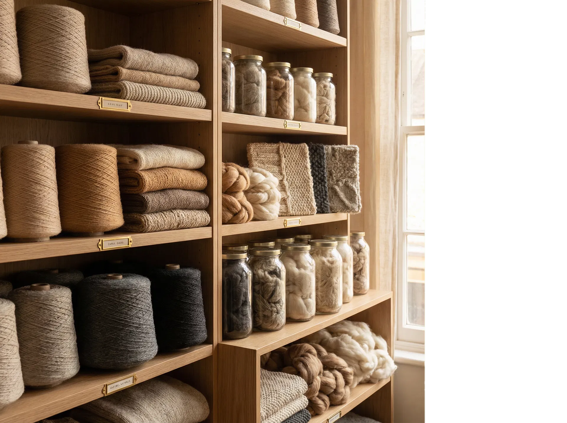 Yarn and textile materials placeholder visual supporting Rui Yun company introduction