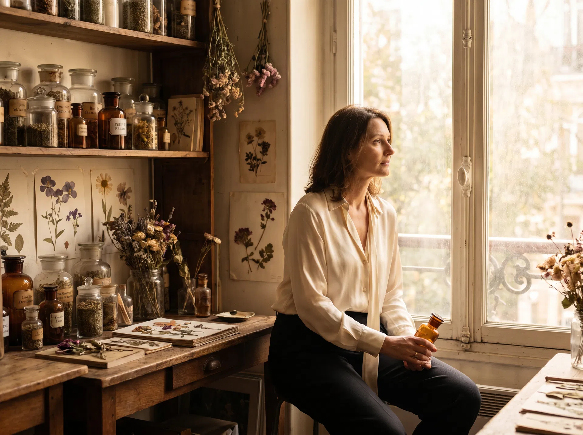 Founder in her Parisian atelier