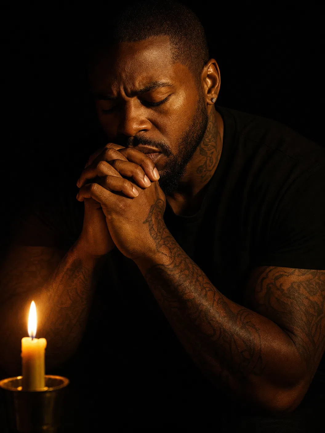 DMX in prayer
