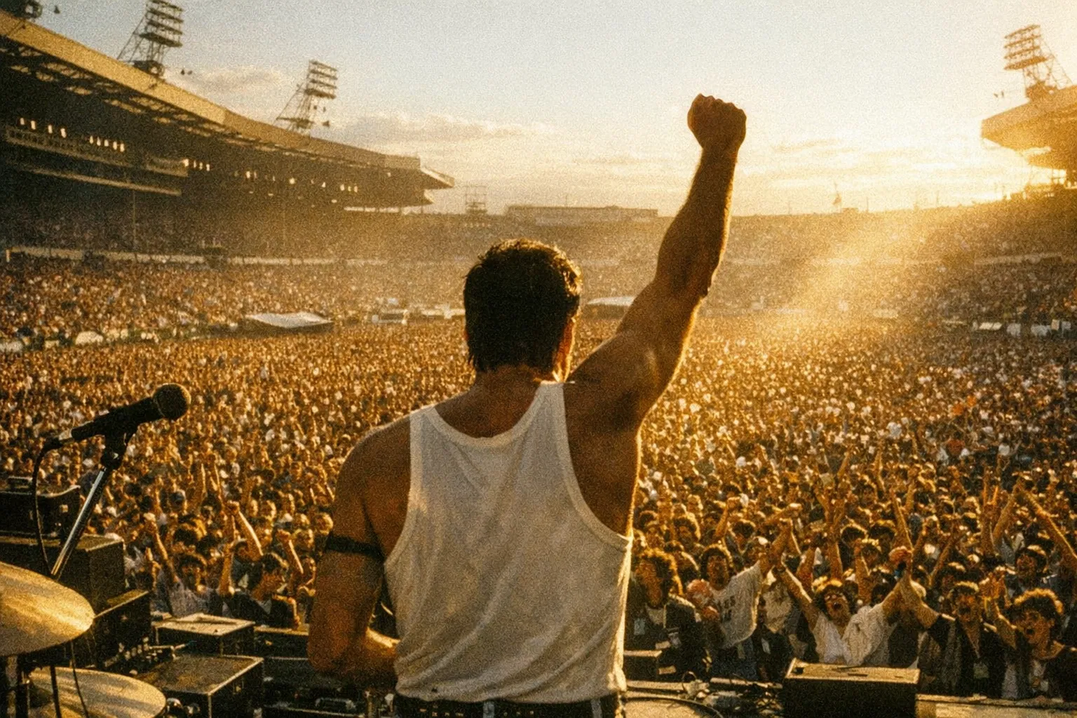 Live Aid performance at Wembley Stadium