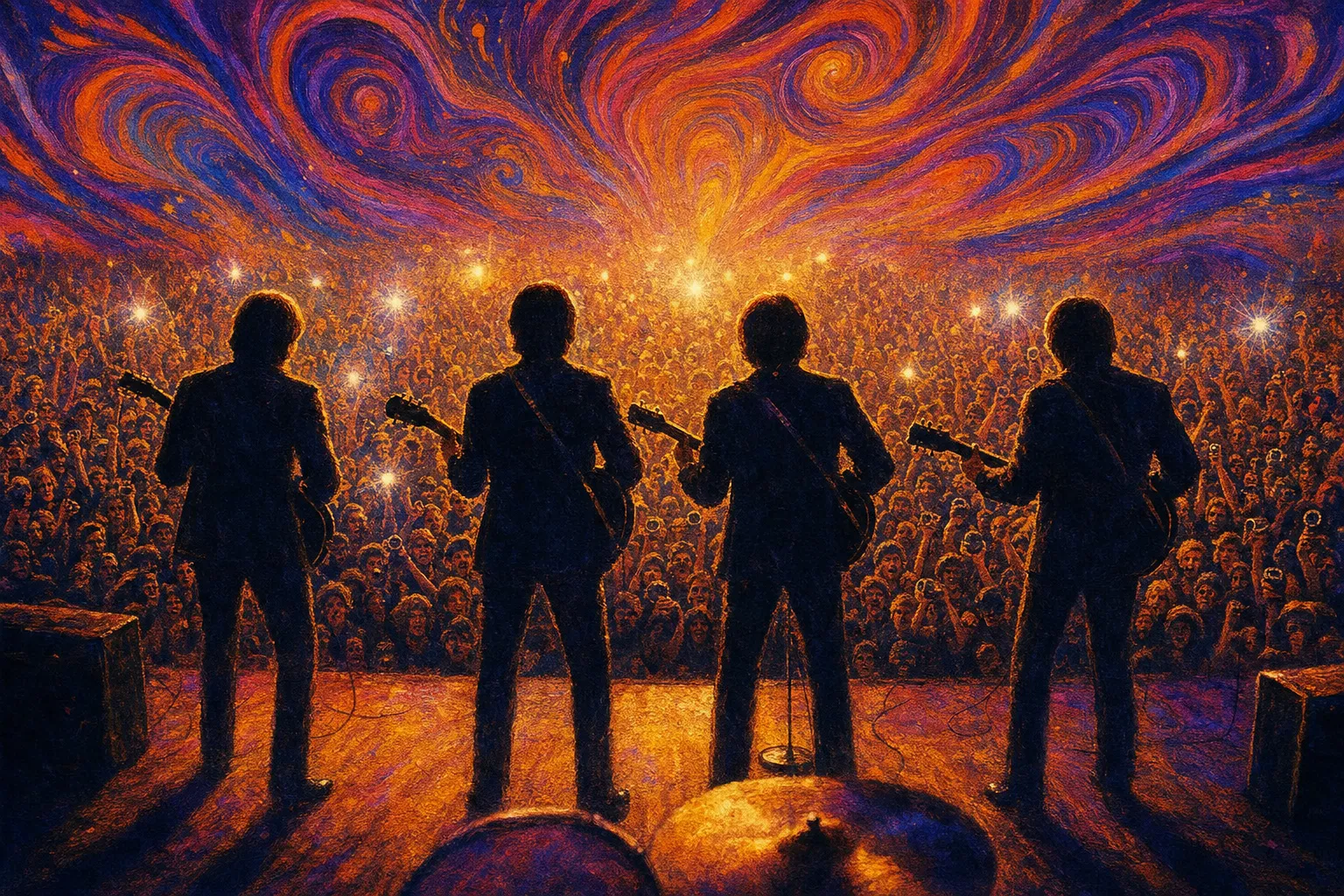 Beatlemania era illustration