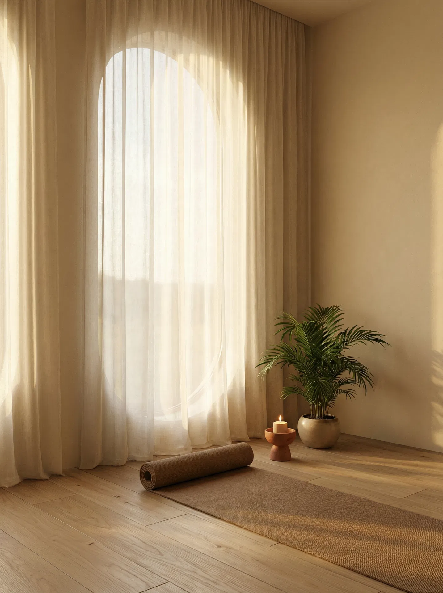 Yoga practice at Sattva Studio