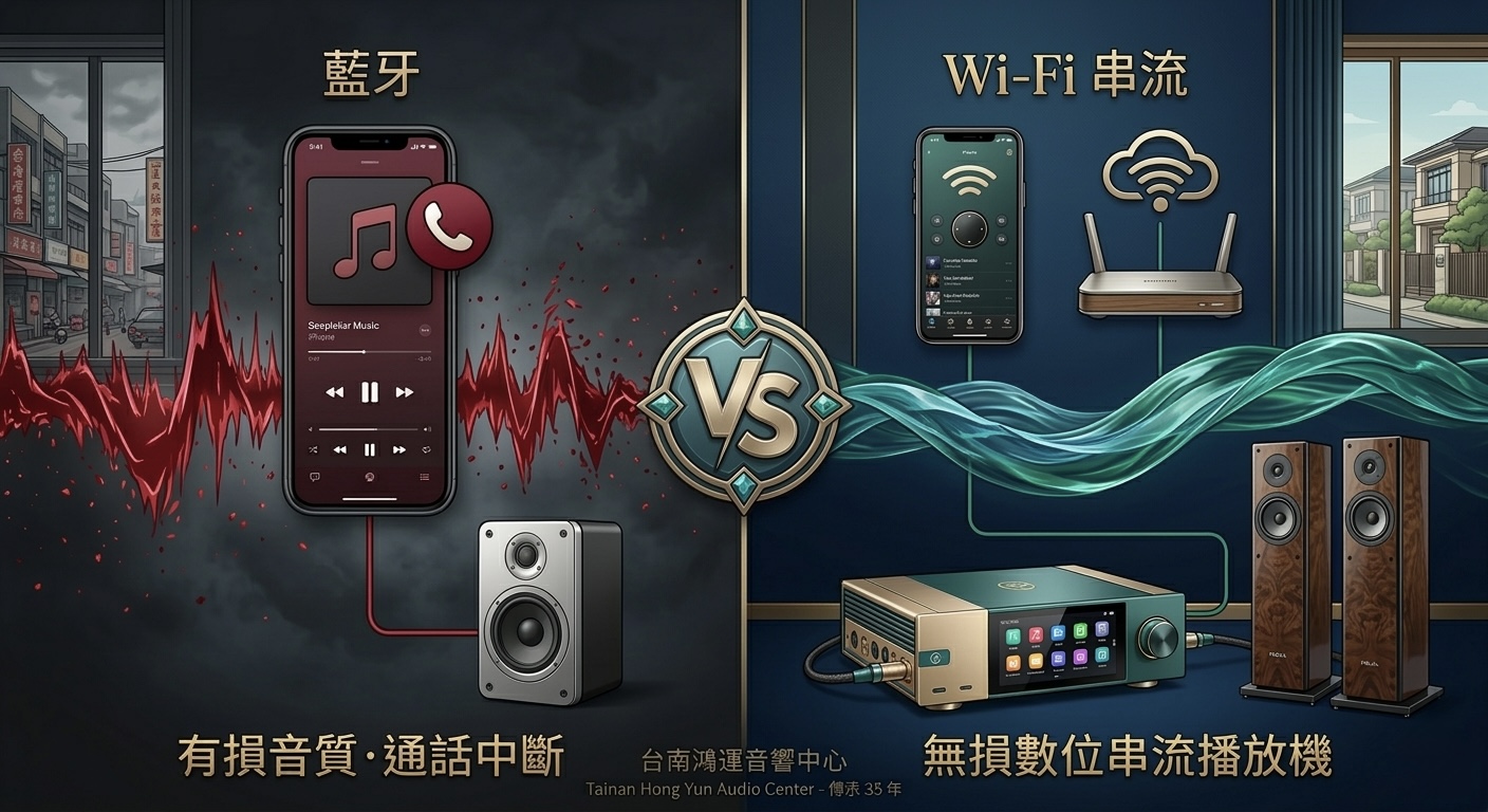 手機聽音樂還在用藍牙？來台南鴻運讓你秒懂 Wi-Fi 串流與藍牙的「音質鴻溝」