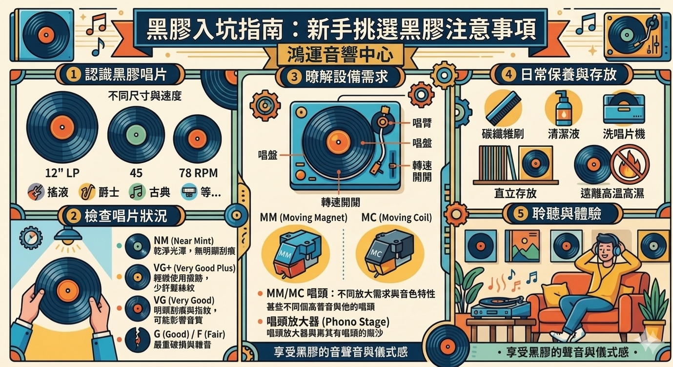 【黑膠入門之一】鴻運音響中心教你新手挑選與保養注意事項