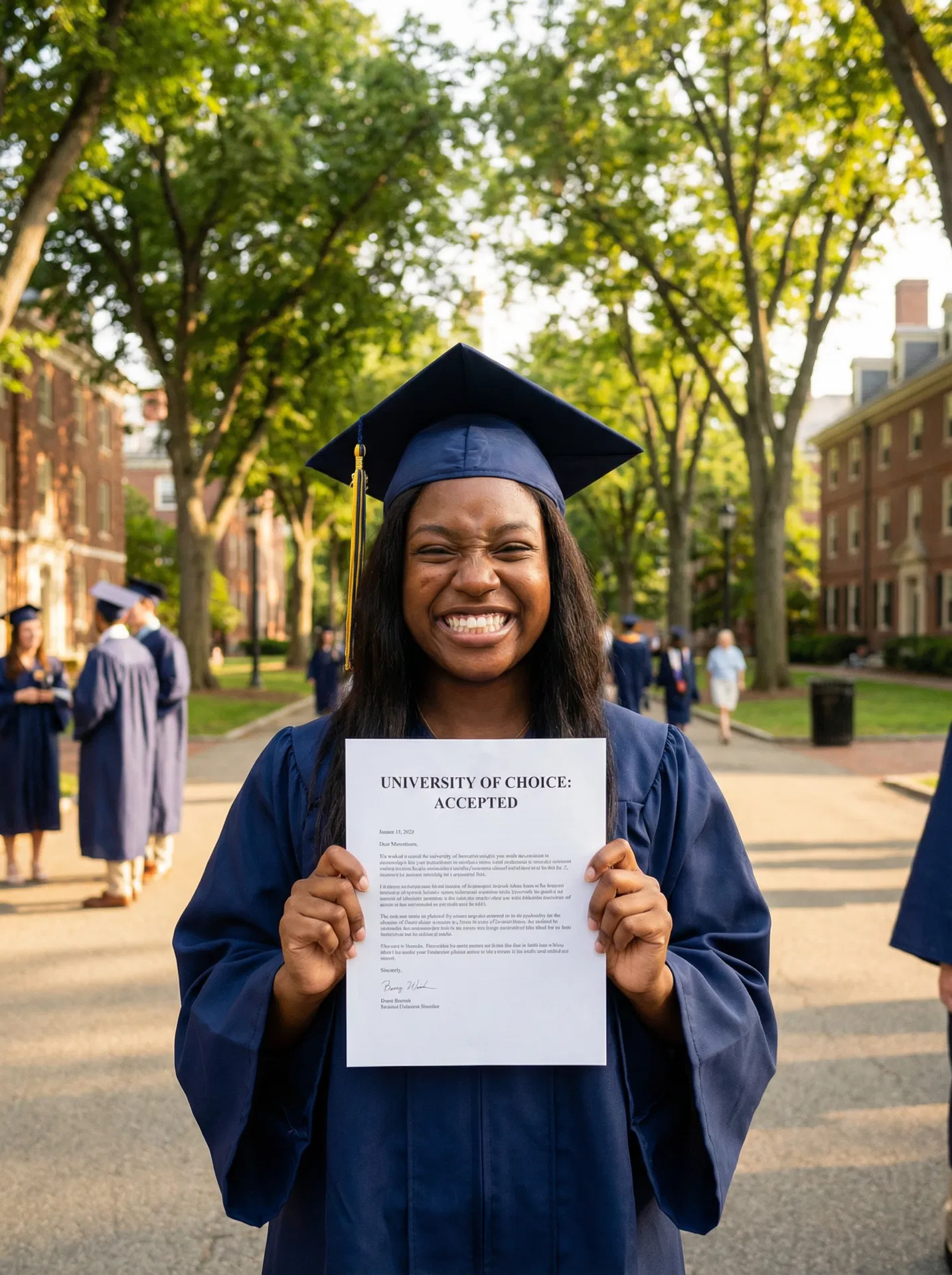 Joyful graduate celebrating