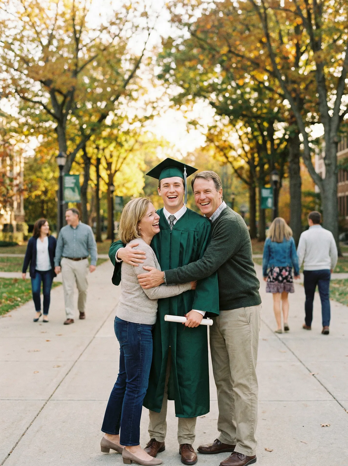 Diverse group of graduates