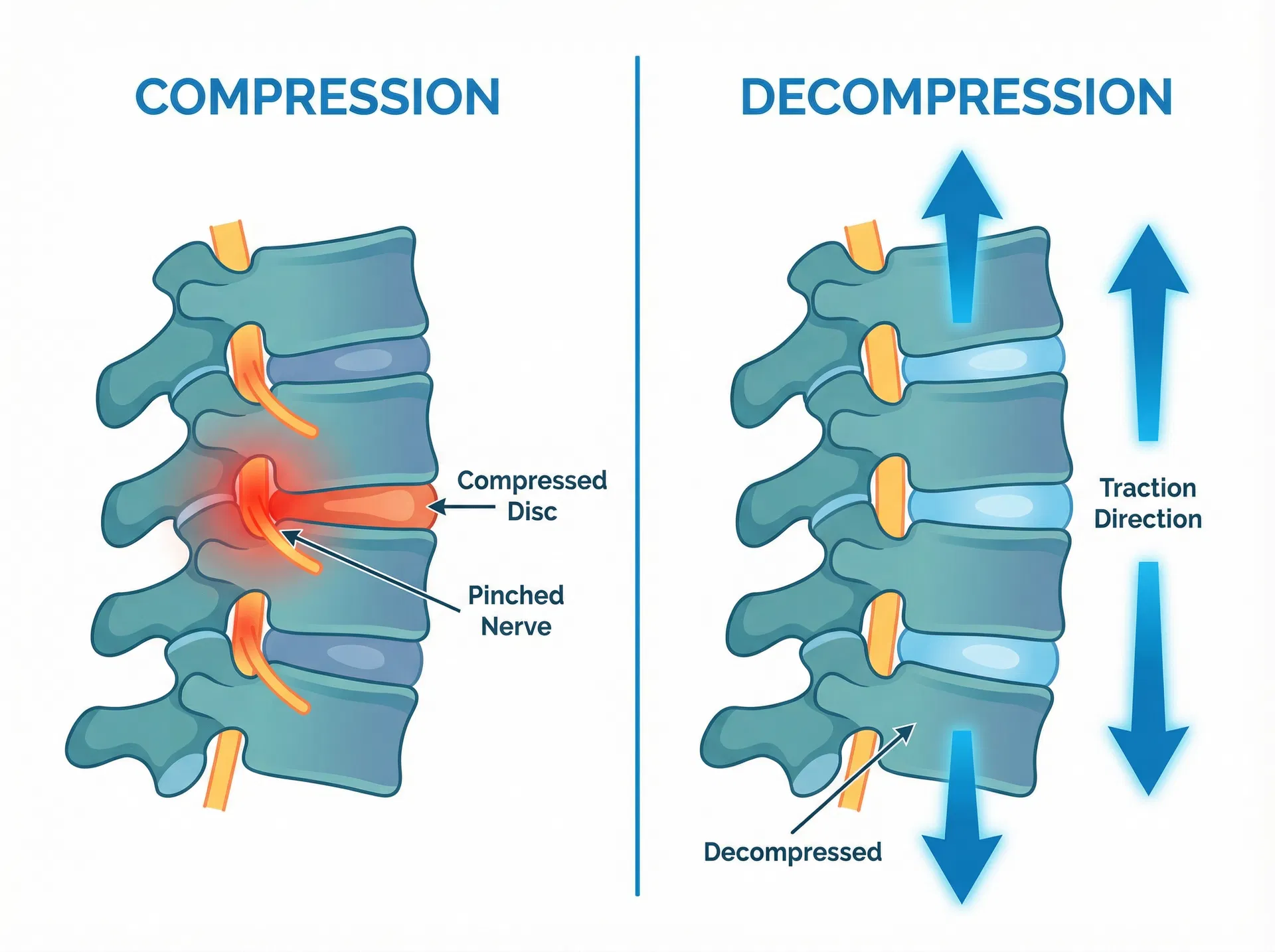 Cervical spine decompression diagram