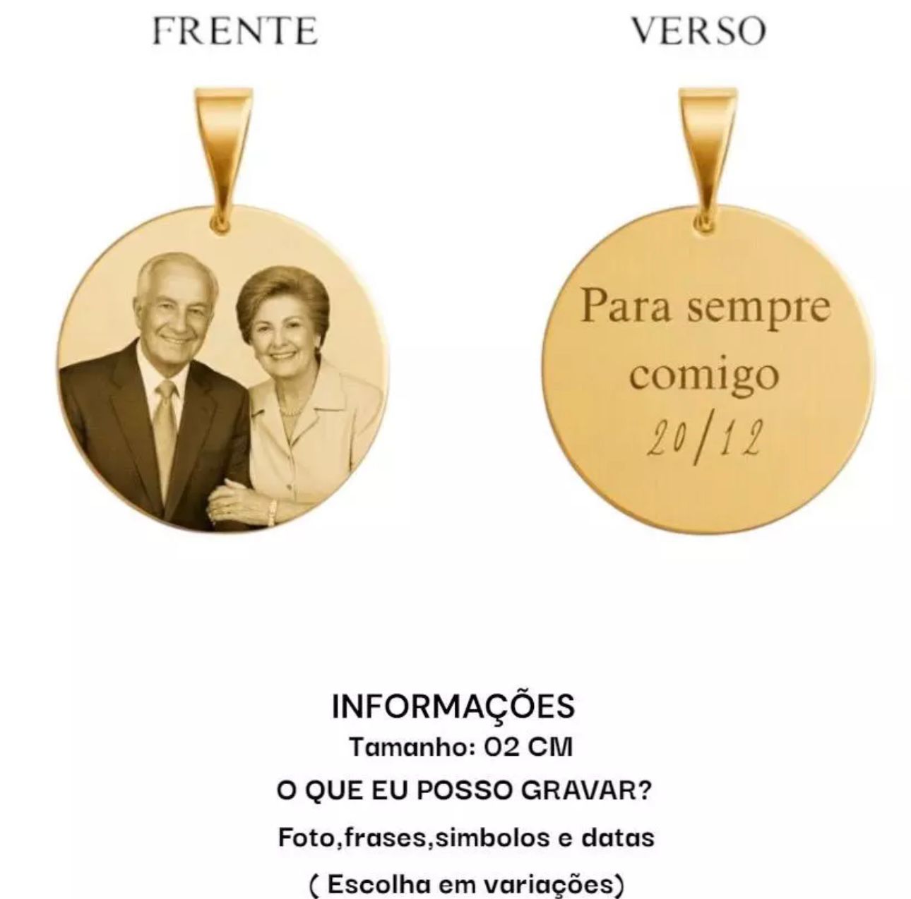 Pingente Personalizado Com Fotoenome