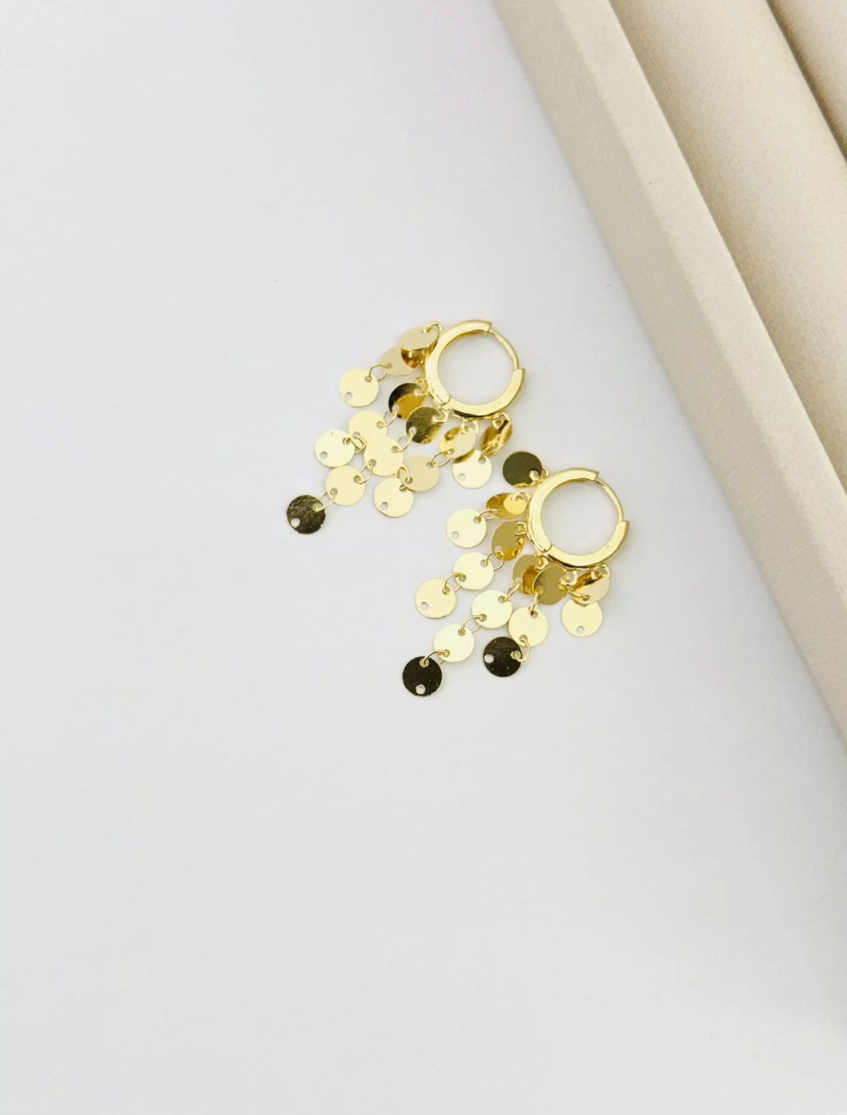 Brinco Argola Cascata Dourada