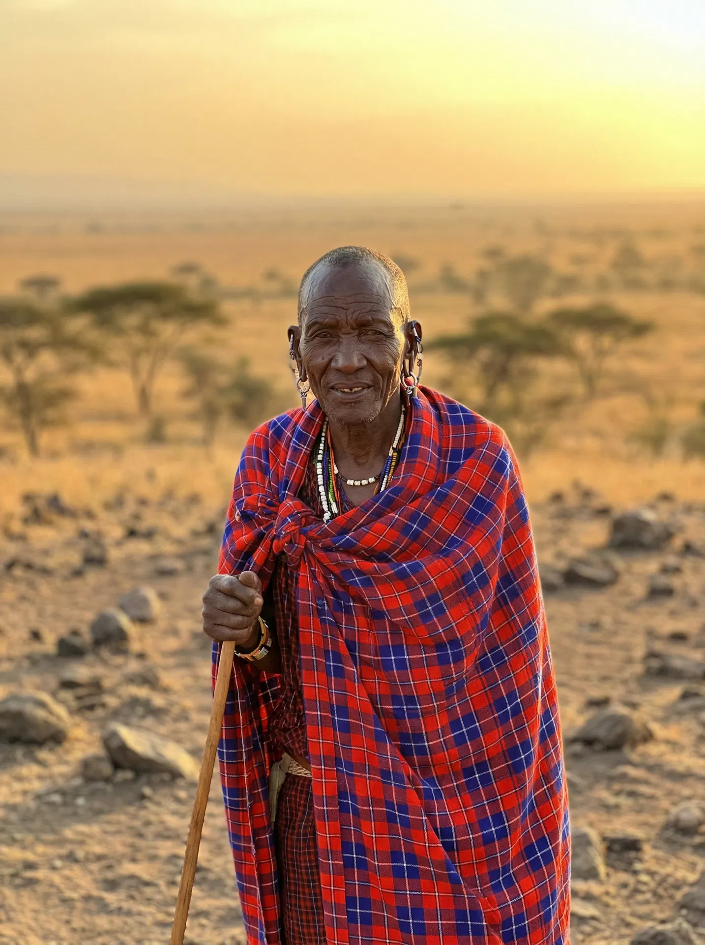 Maasai elder on the slopes of Mount Meru
