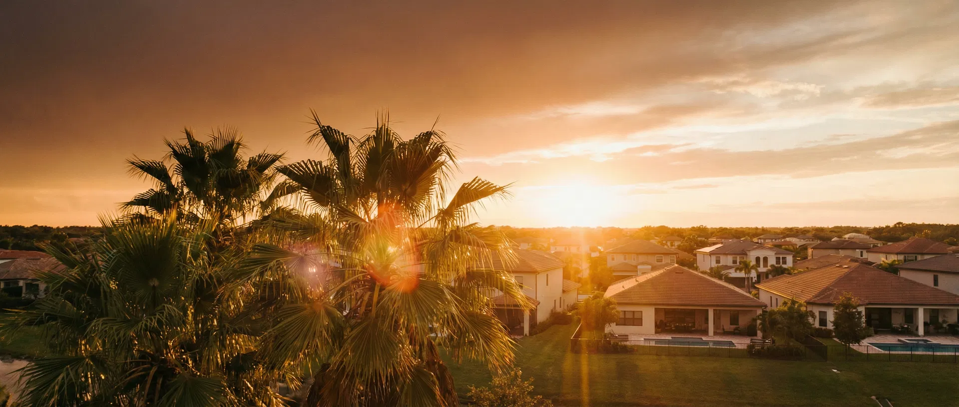 Sunbelt sunset landscape