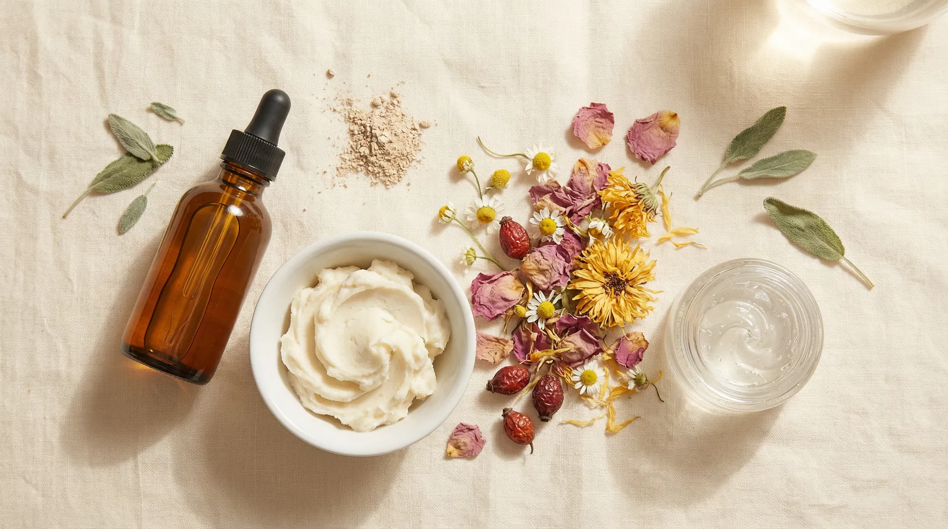 Skincare raw ingredients editorial