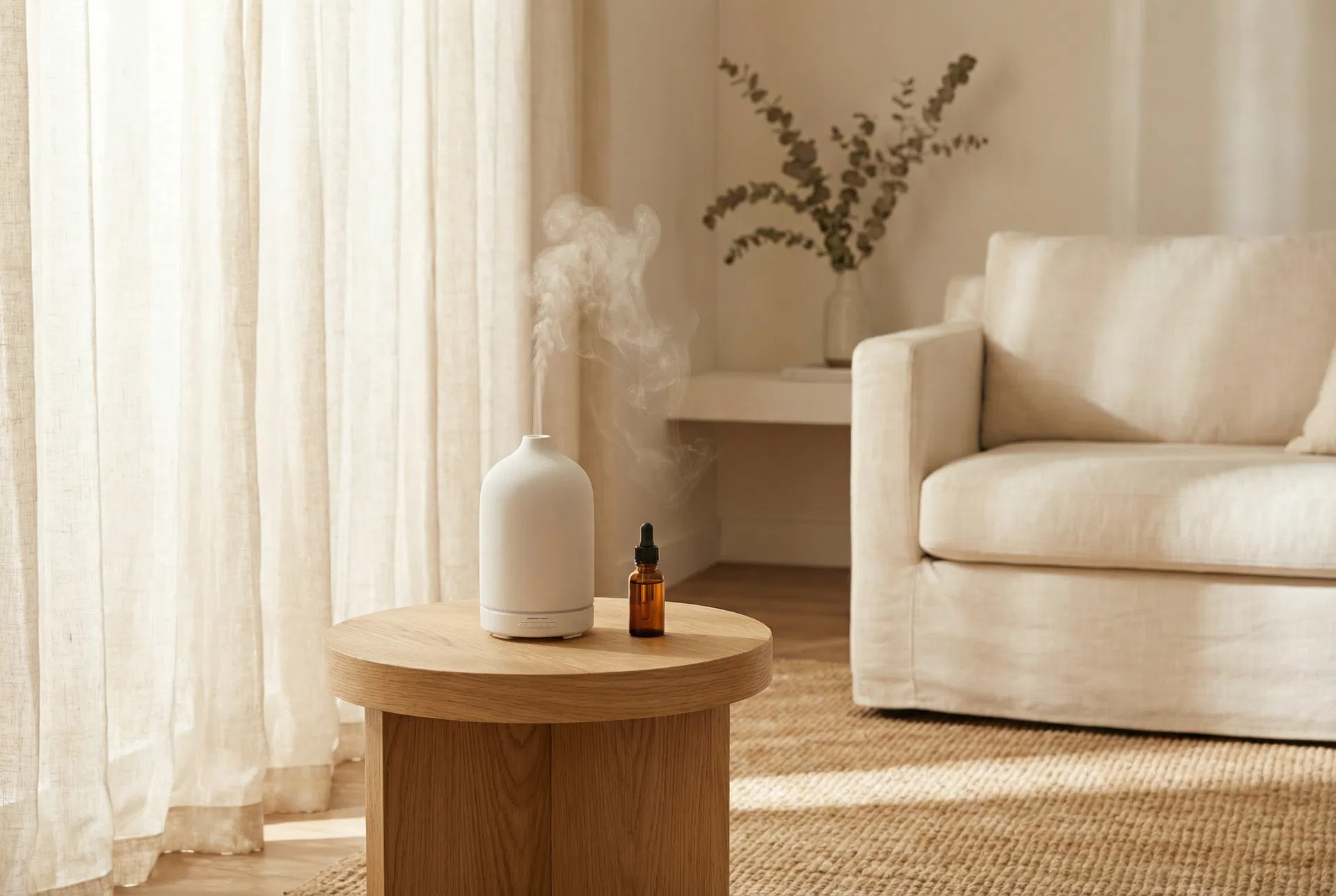Diffuser in a family living room