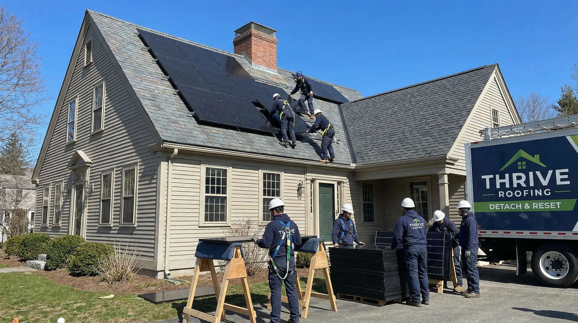 Solar panel detach and reset