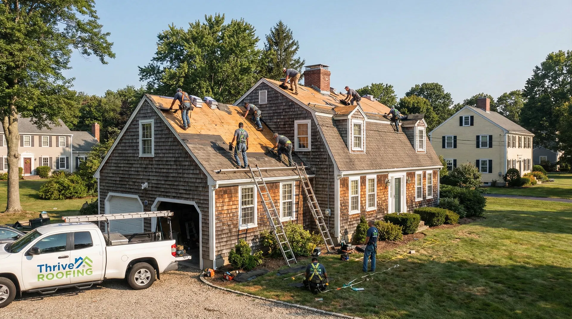 Solar panel installation on a Feeding Hills Center home