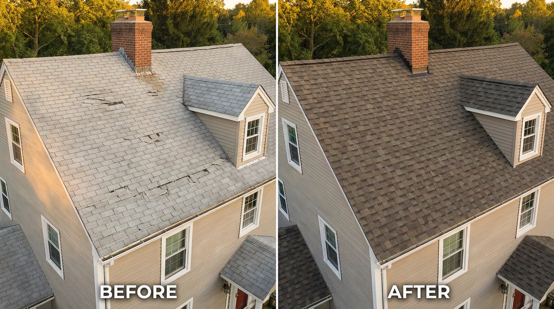 Before and after: 3-tab to CertainTeed architectural shingles upgrade
