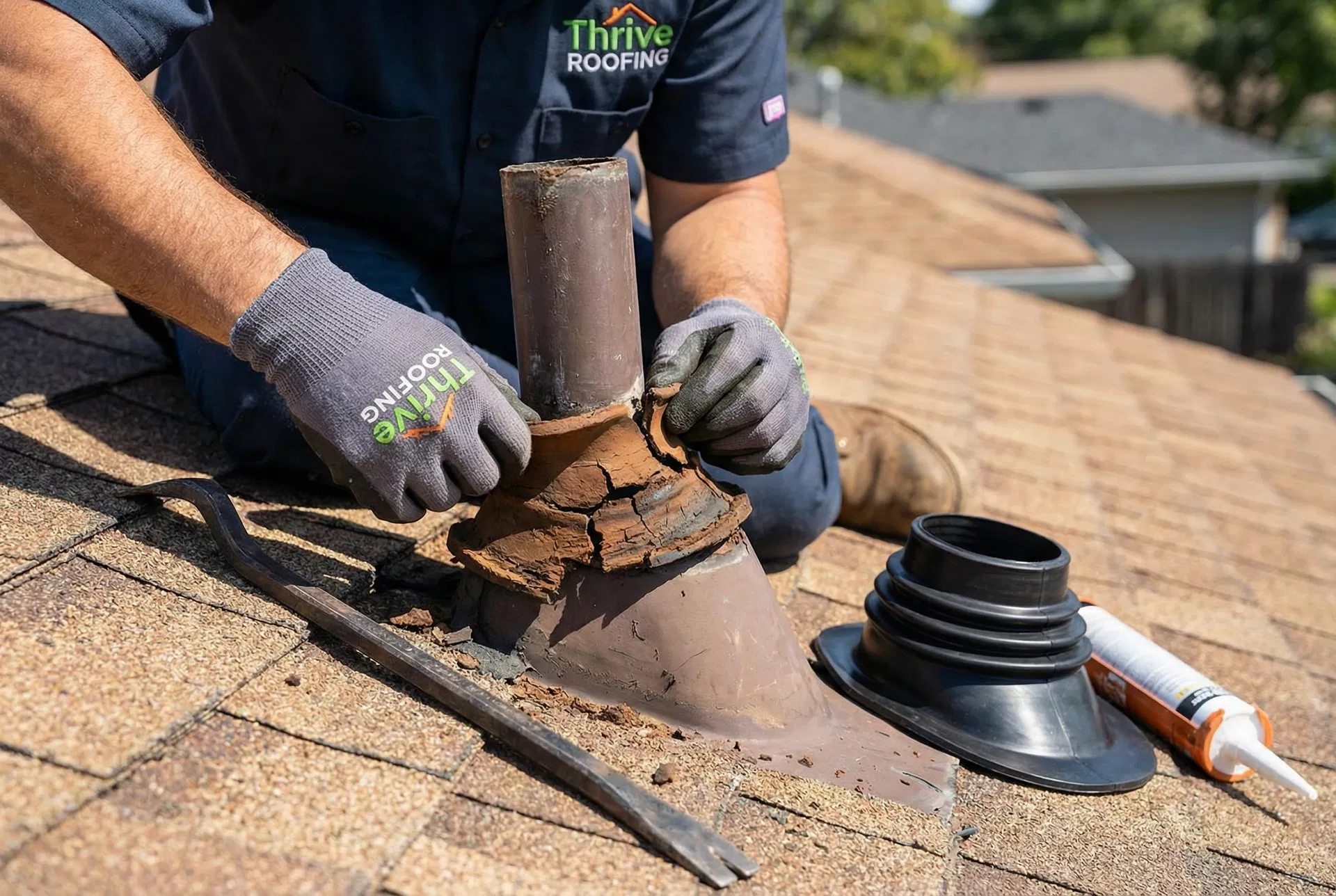 roof vent pipe boot replacement in Agawam MA