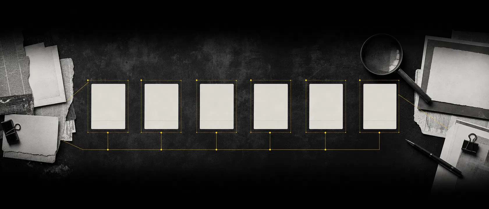 Abstract evidence strip for press archive