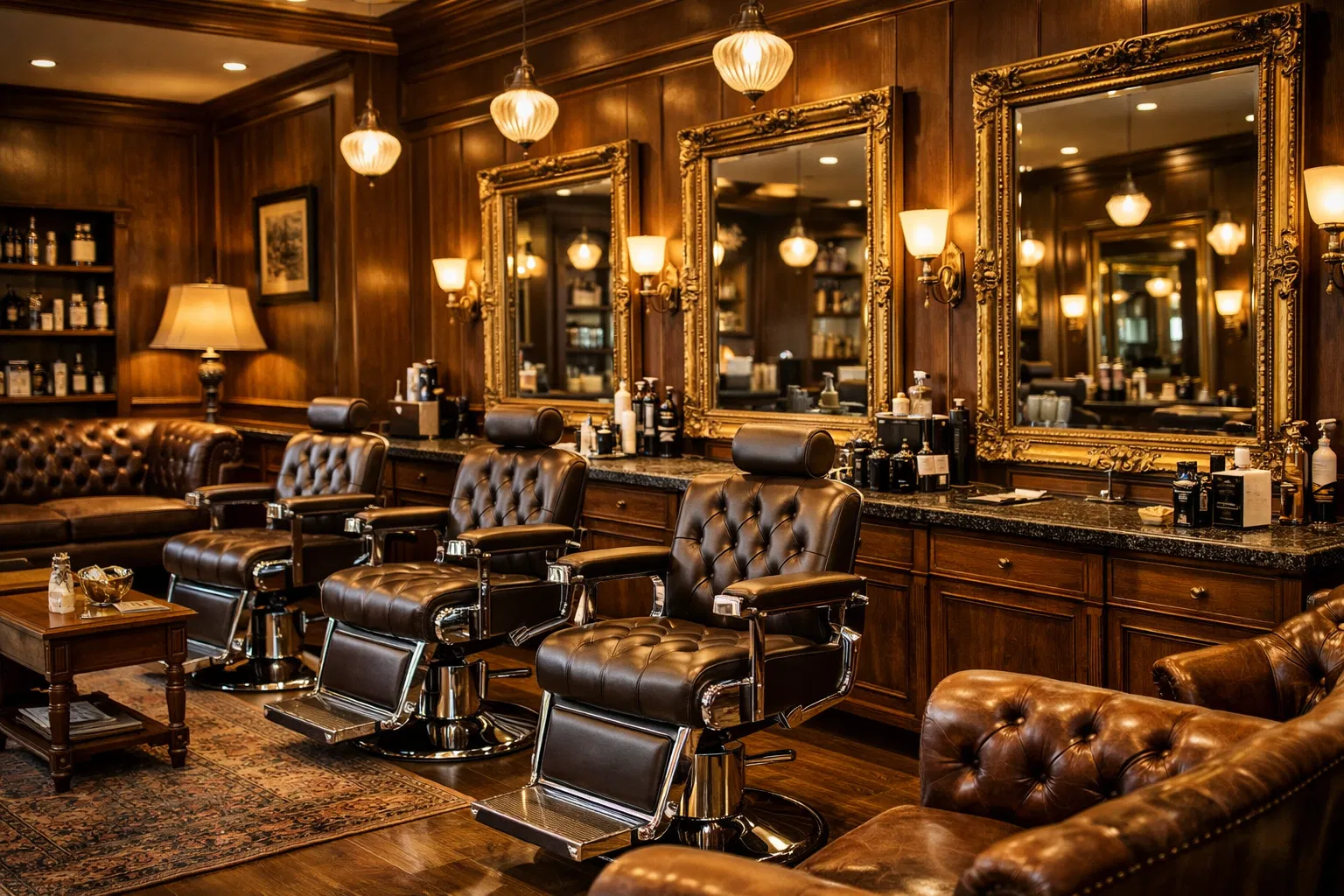 Interior da barbearia