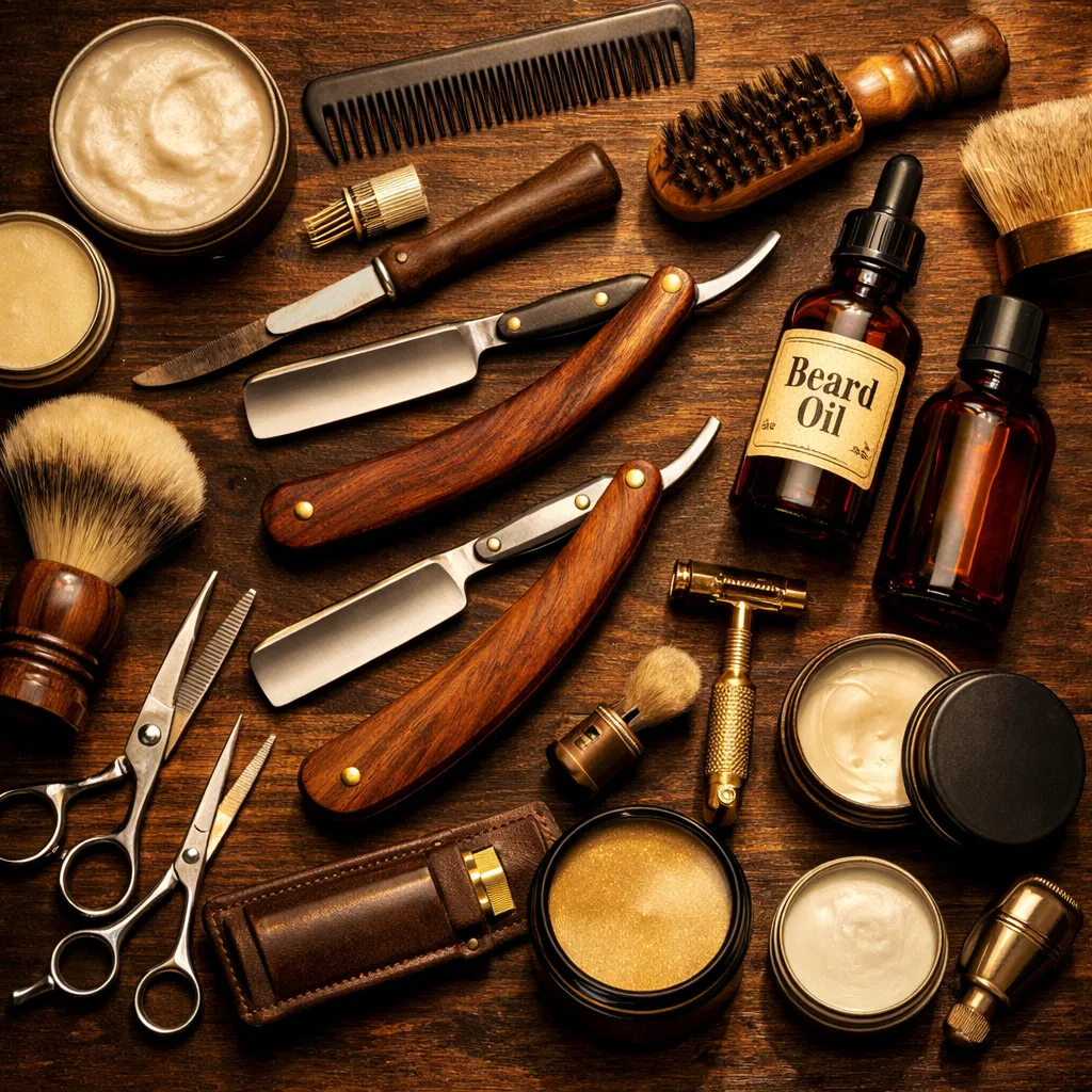 Ferramentas profissionais de barbear