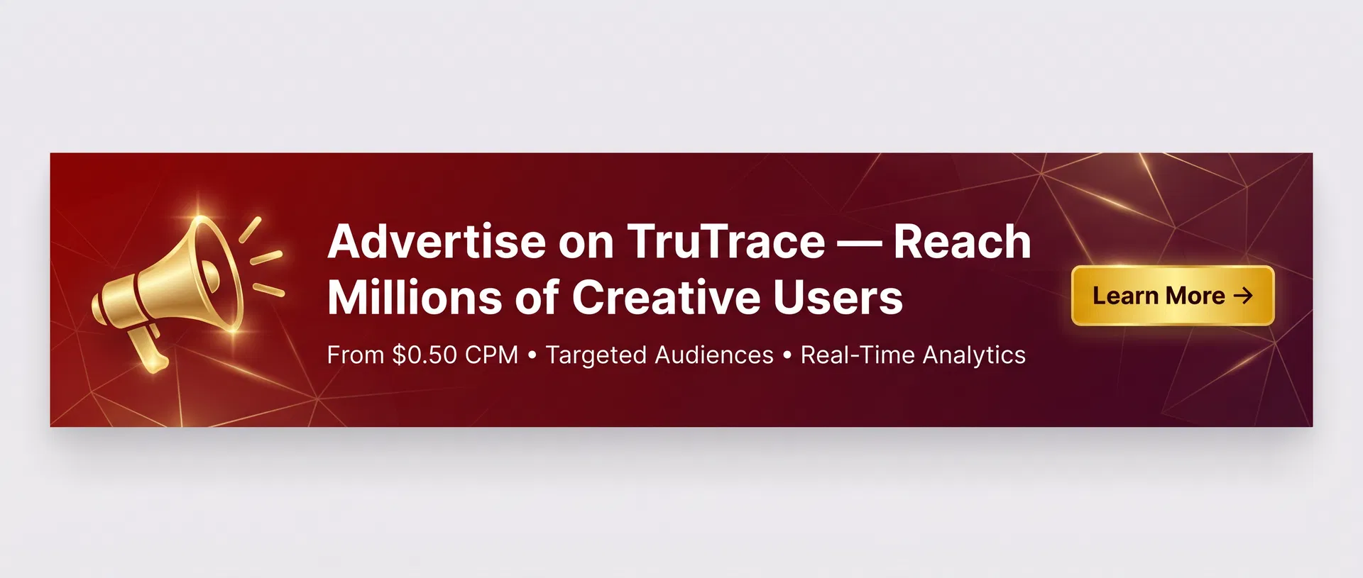 Advertise on TruTrace - From $0.50 CPM
