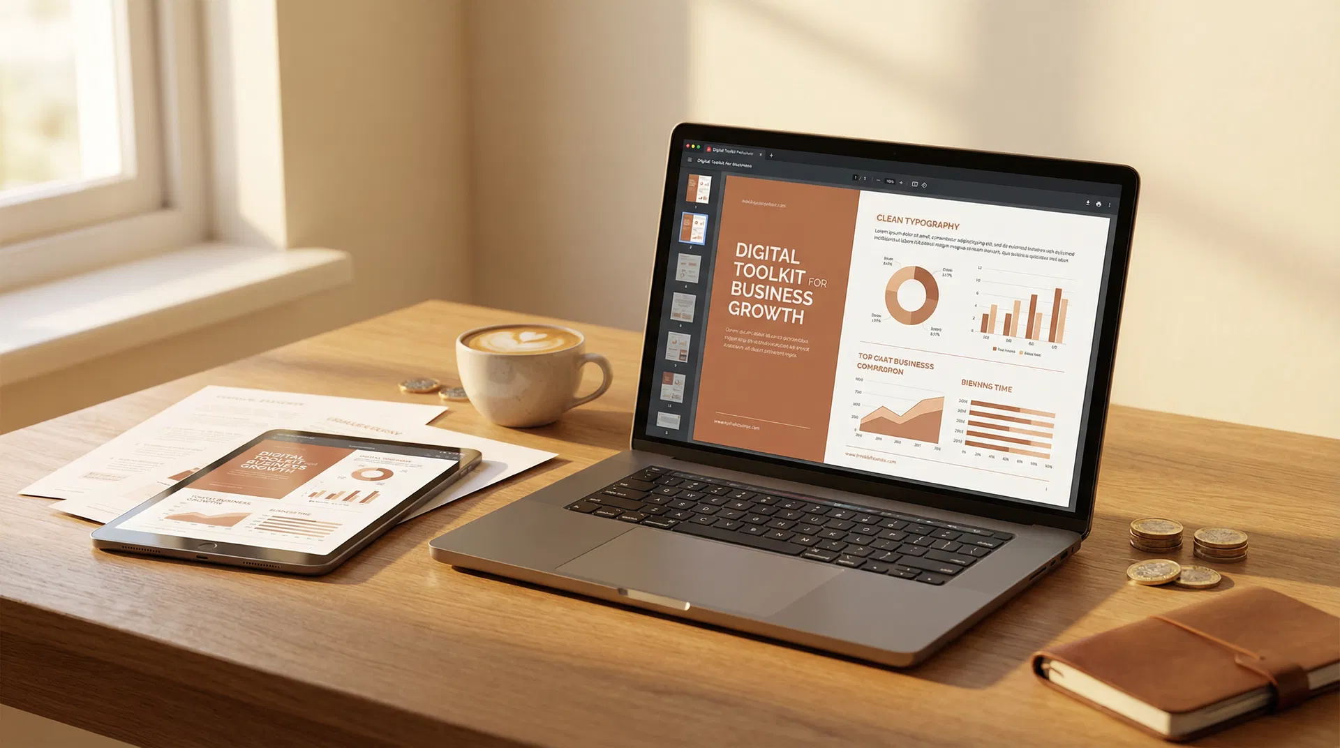 The AI-Powered Side Hustle Launch System toolkit displayed on laptop and tablet