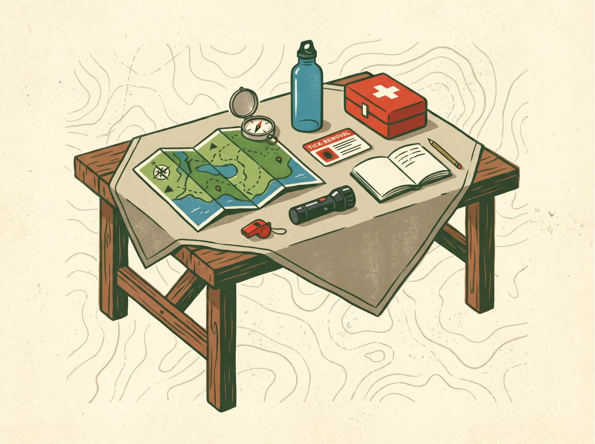 Outdoor editorial illustration