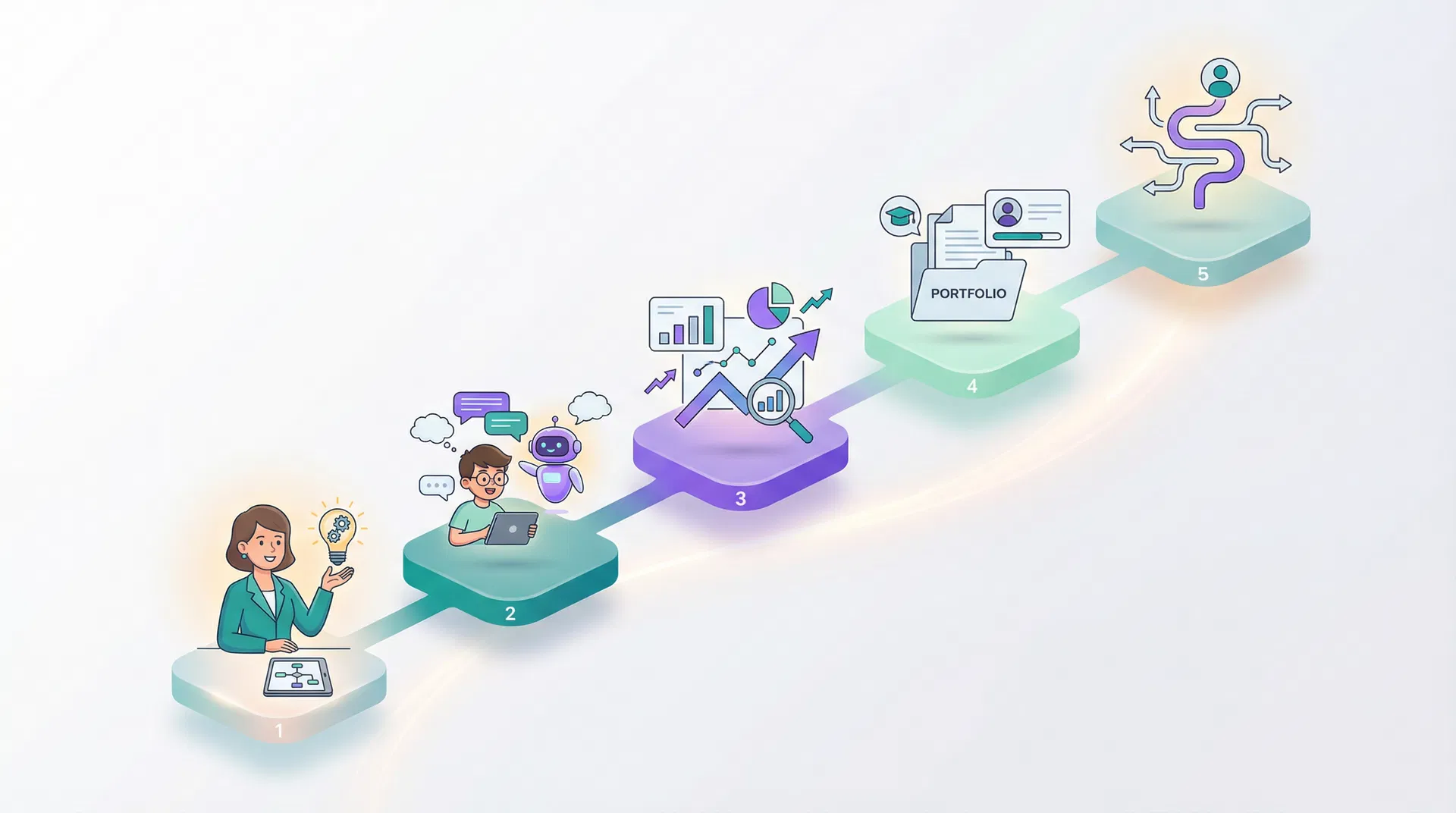 AI 融入教學的五個務實階段:與您一起,穩健邁出數位轉型的第一步