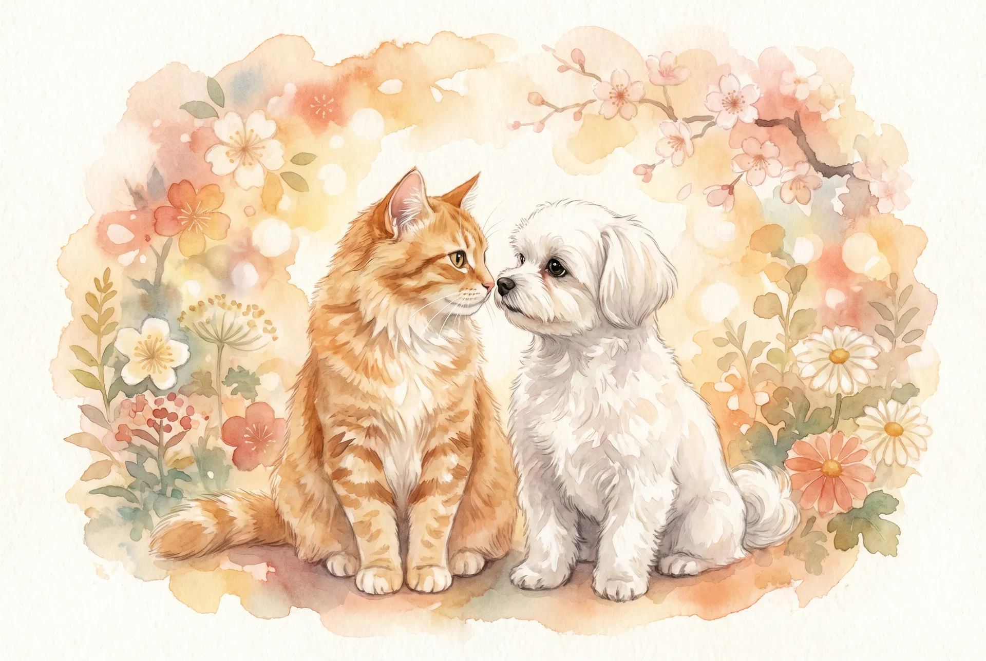 貓咪和狗狗能成為朋友嗎？科學怎麼說 | 橘貓 × 馬爾濟斯