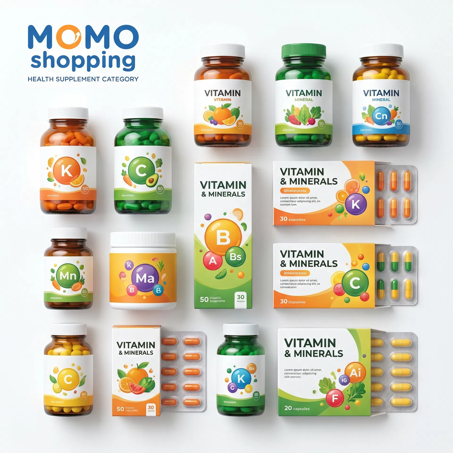 MOMO 保健食品｜維他命 & 礦物質 分類頁