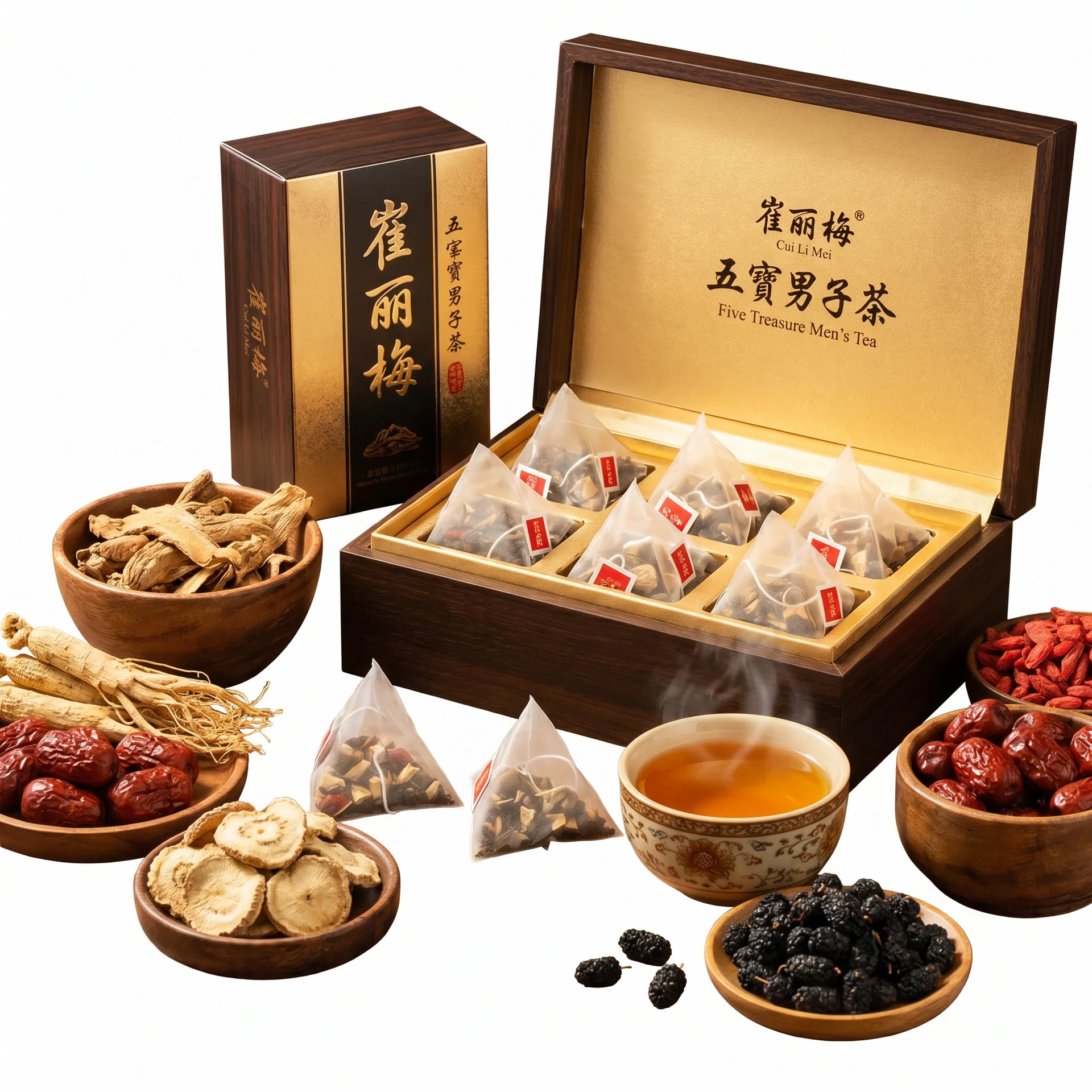 崔立美 五寶男人茶（人參瑪咖紅棗枸杞桑葚）