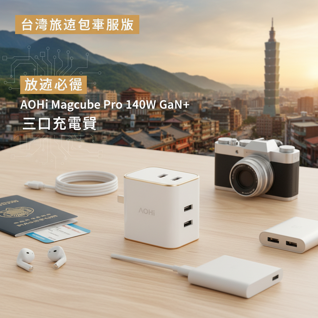 AOHi Magcube Pro 140W GaN+ 三口充電器