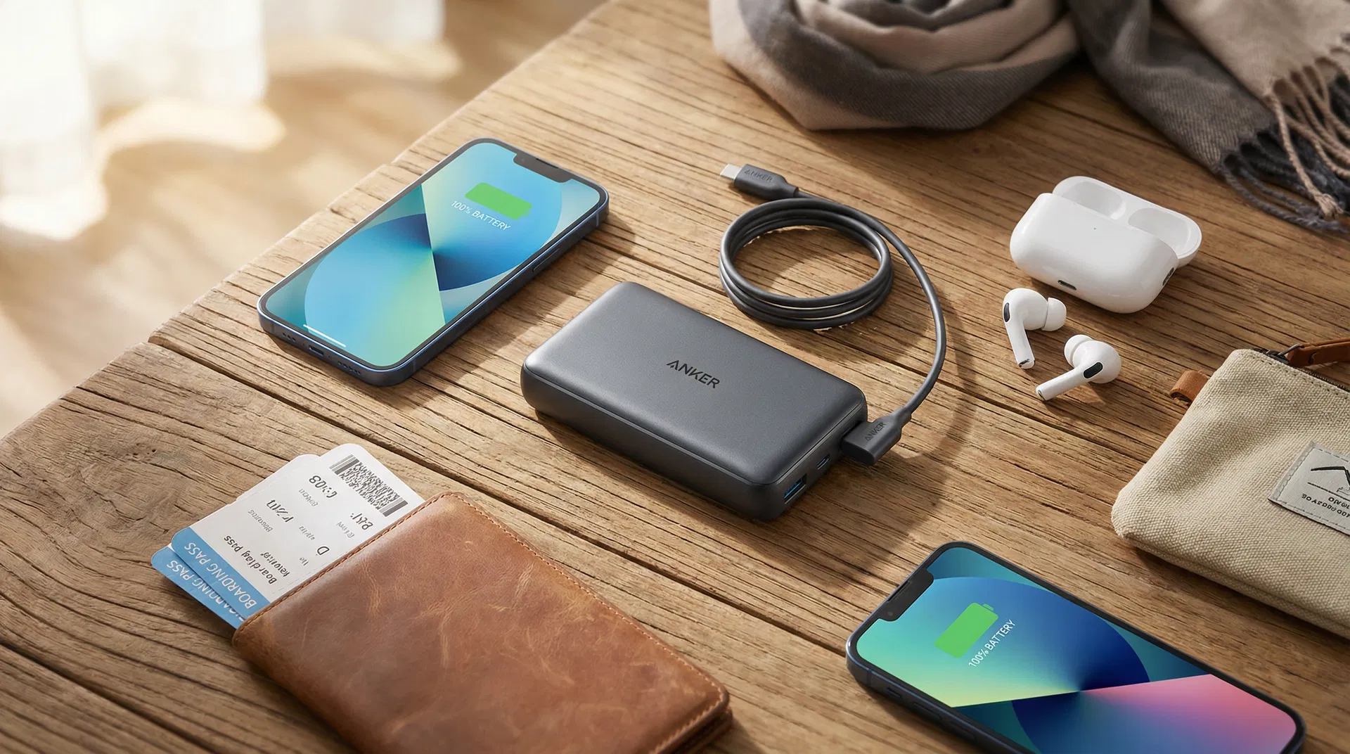 出國必備｜Anker Nano 10000mAh 行動電源推薦：內建充電線、30W 快充，旅行不再怕沒電！