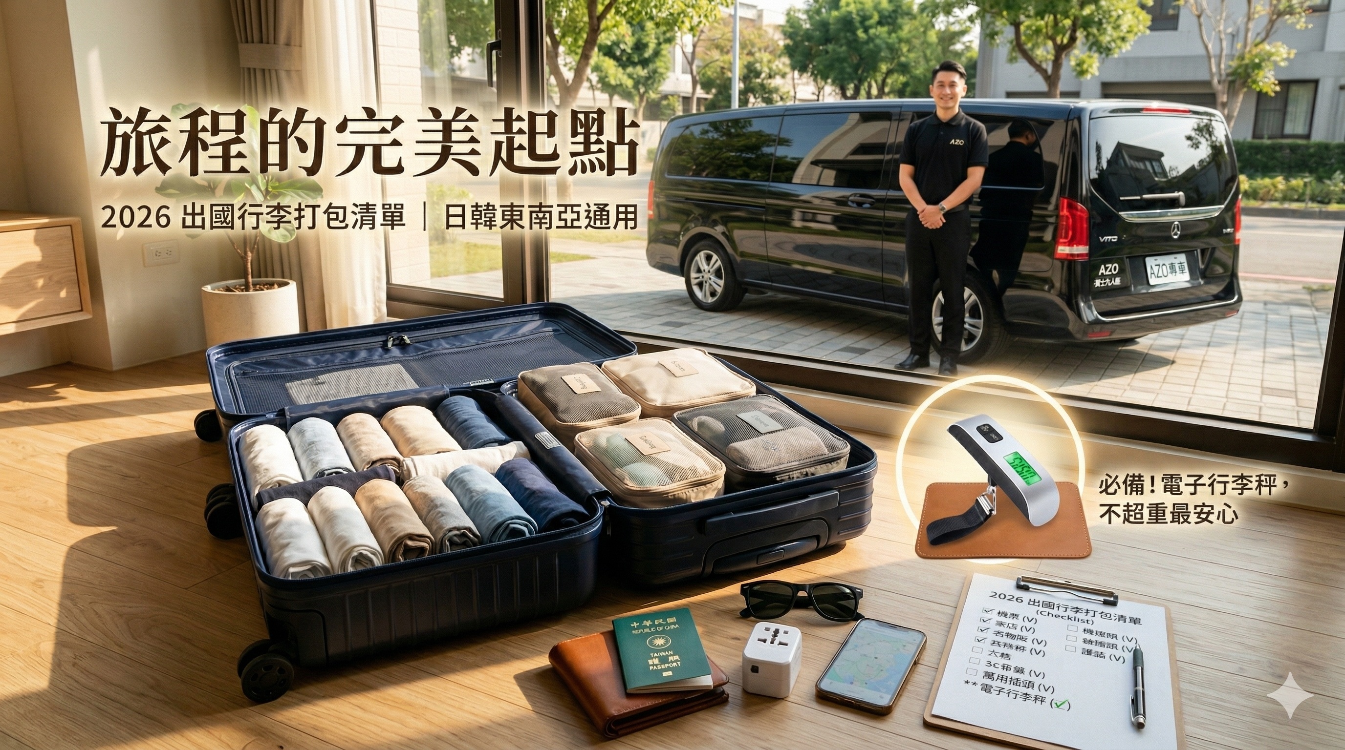 2026 出國行李打包清單|日本、韓國、東南亞通用版,一張表搞定所有行李