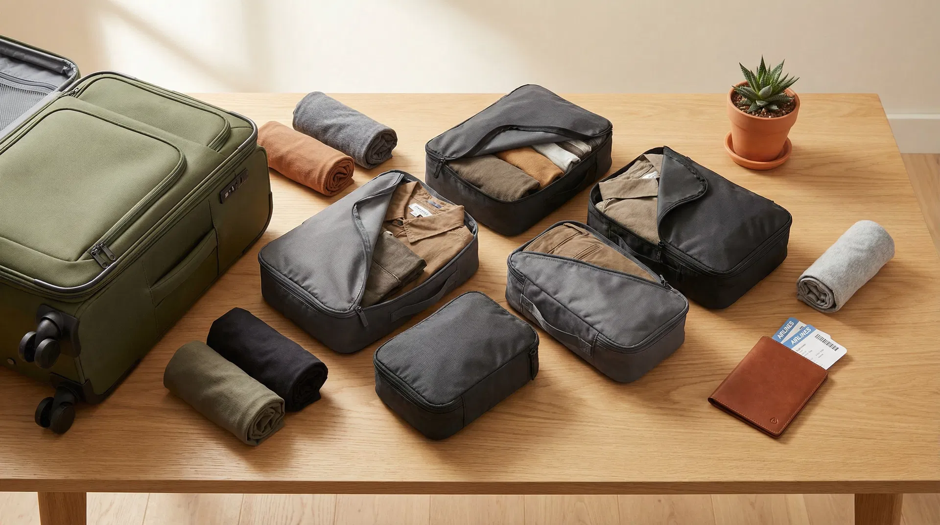 行李箱空間翻倍！壓縮收納袋推薦｜Aerotrunk 6 件組實測：出國打包再也不怕裝不下