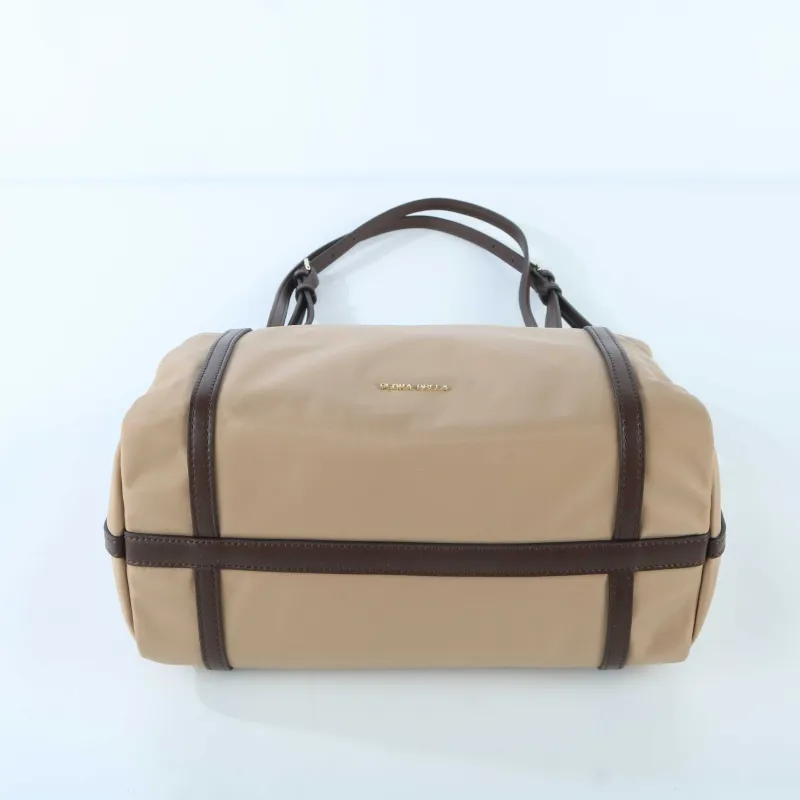 FLORA BELLA Nylon Leather Trim Convertible Barrel Bag – Versatile Crossbody & Shoulder Bag for Women - Other