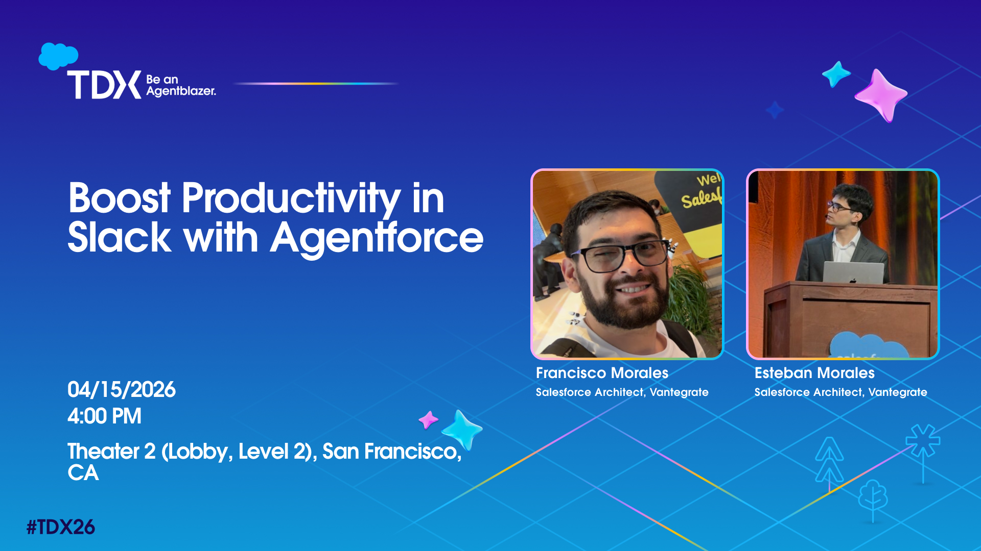 Salesforce vuelve a elegir a Vantegrate como speakers: de llenar auditorios en Dreamforce a presentar en TDX 2026