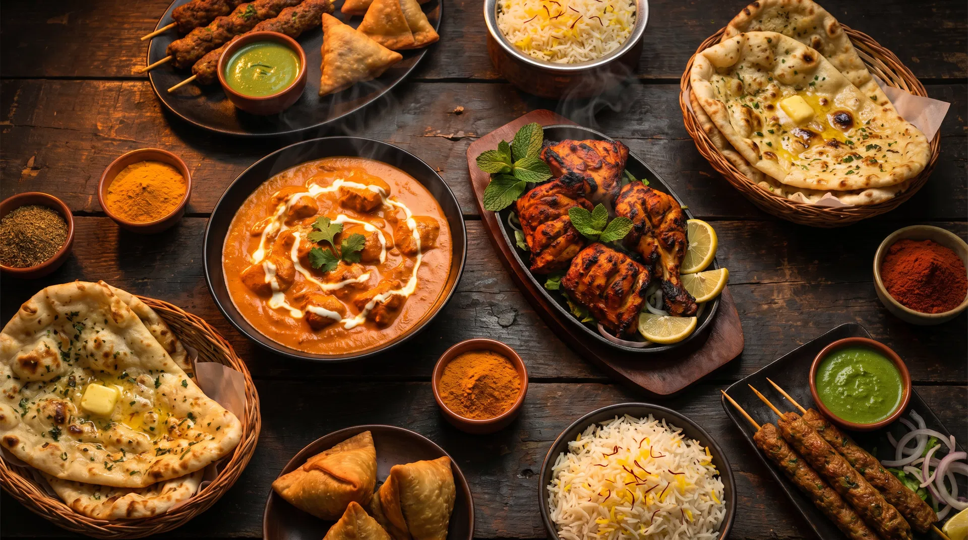 Flamin Curry food spread