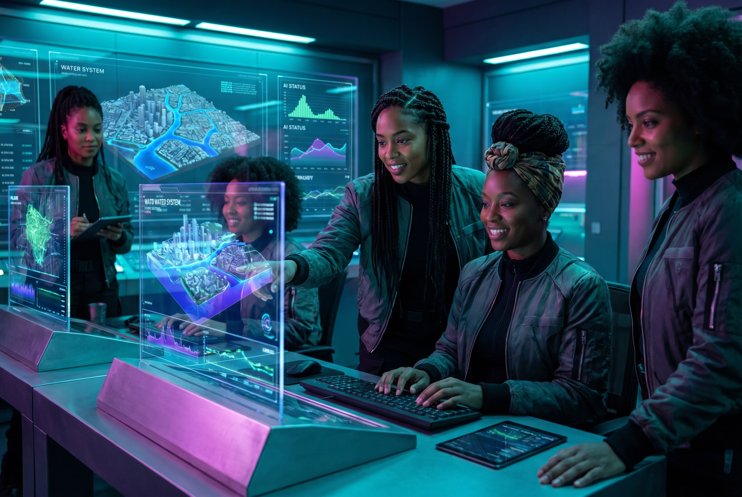 Cali Tech Girls deploying WAID