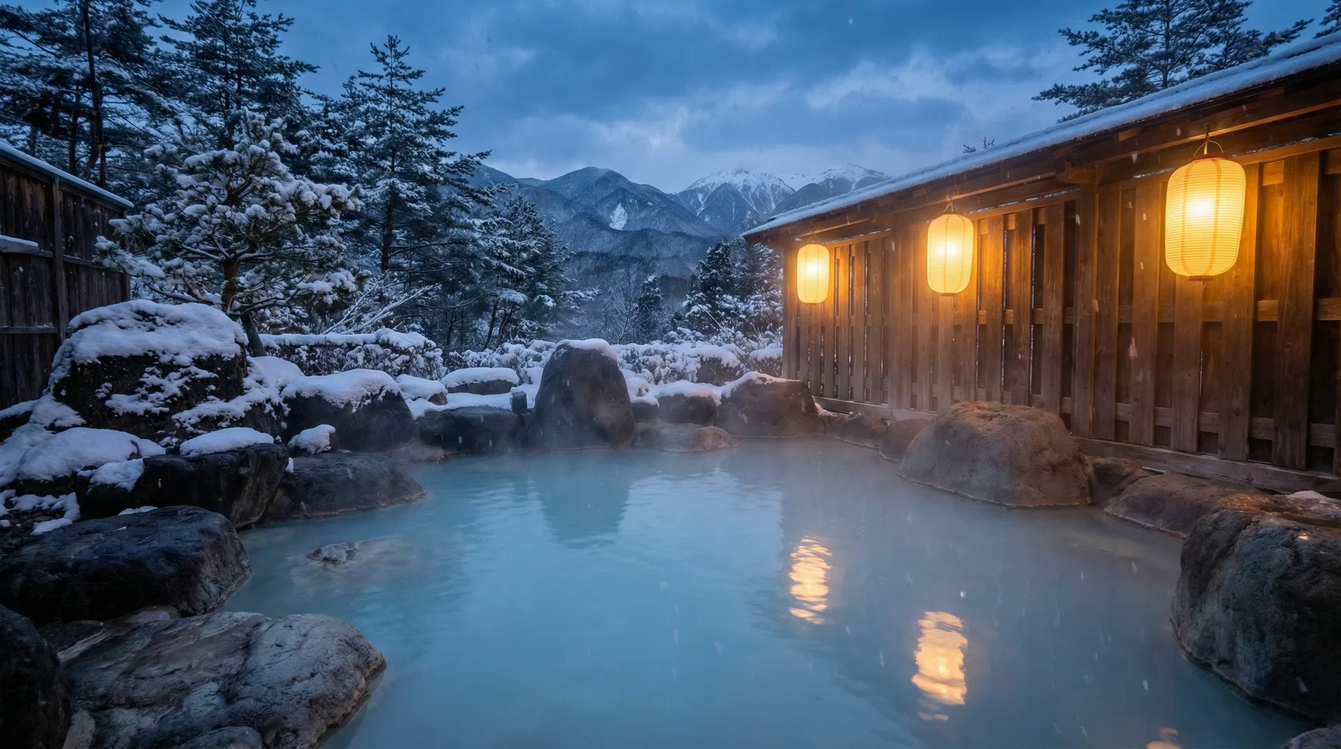 Outdoor hot spring bath