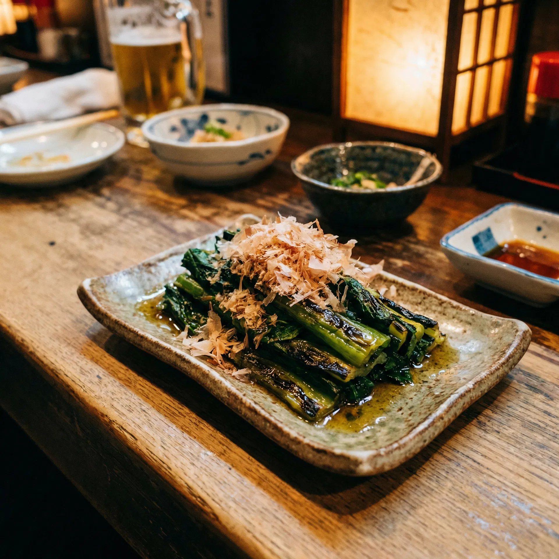 Grilled Nozawana Greens