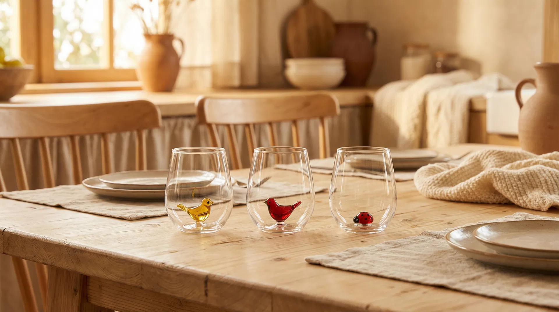 Bee Glass Cup - Nature collection from iWine decorative tableware
