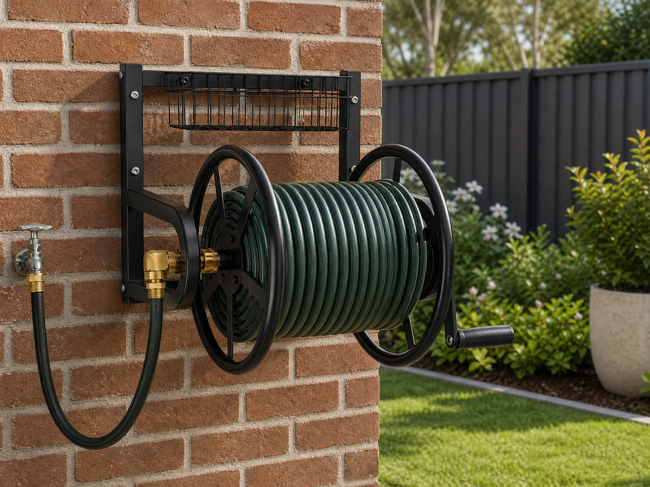 Large garden with long hose reach